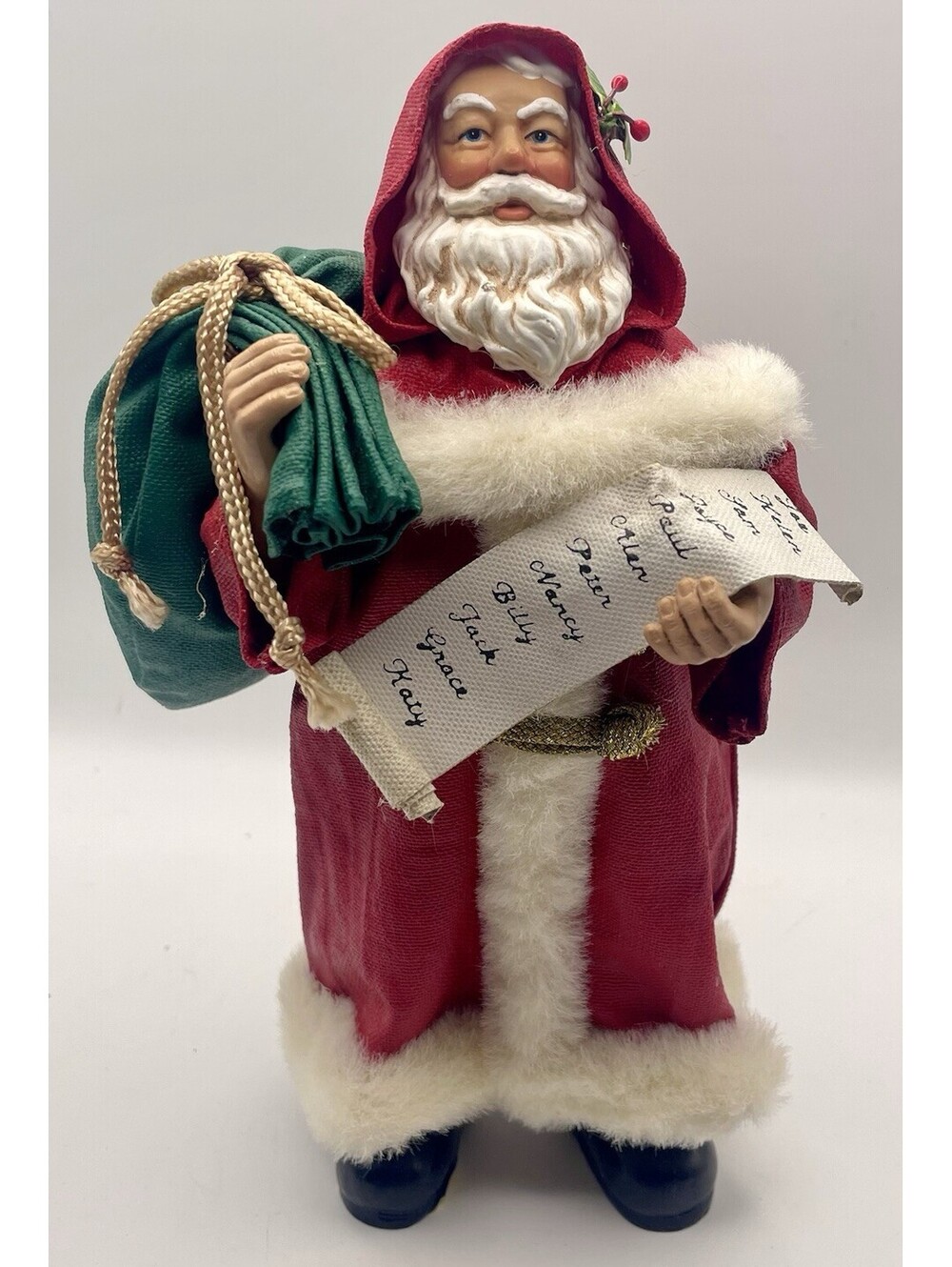 Clothique Possible Dreams Santa Checking His List 805004 Vintage 1995 ~ 8”H